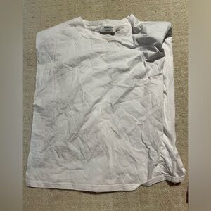 babaton shoulder pad white muscle tank